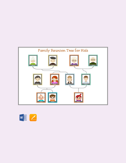 FREE Blended Family Tree Template in Microsoft Word Apple Apple Pages