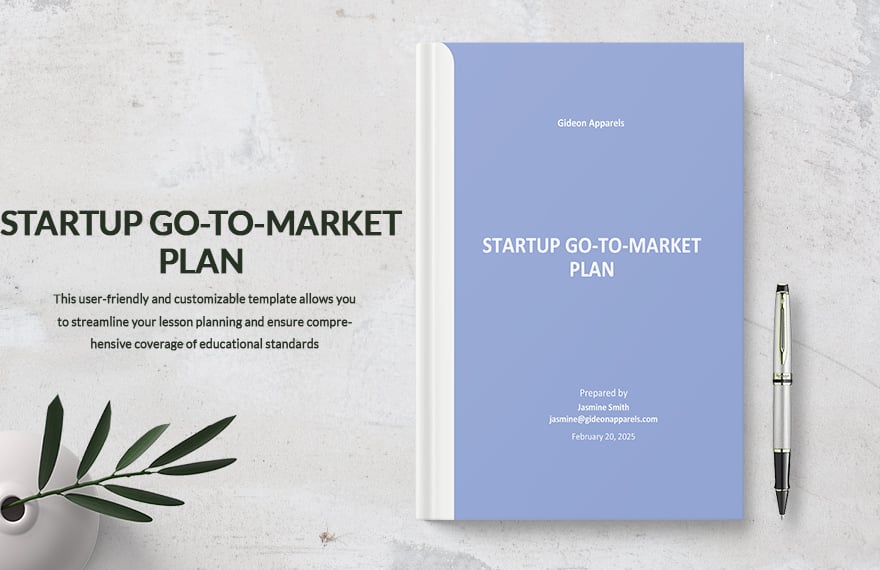 Startup Go To Market Plan Template