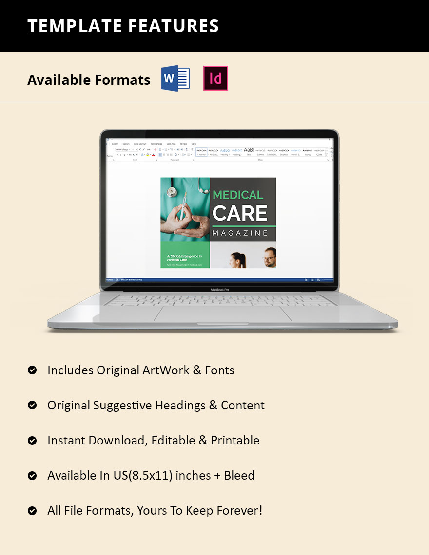 Medical Care Magazine Template Guide