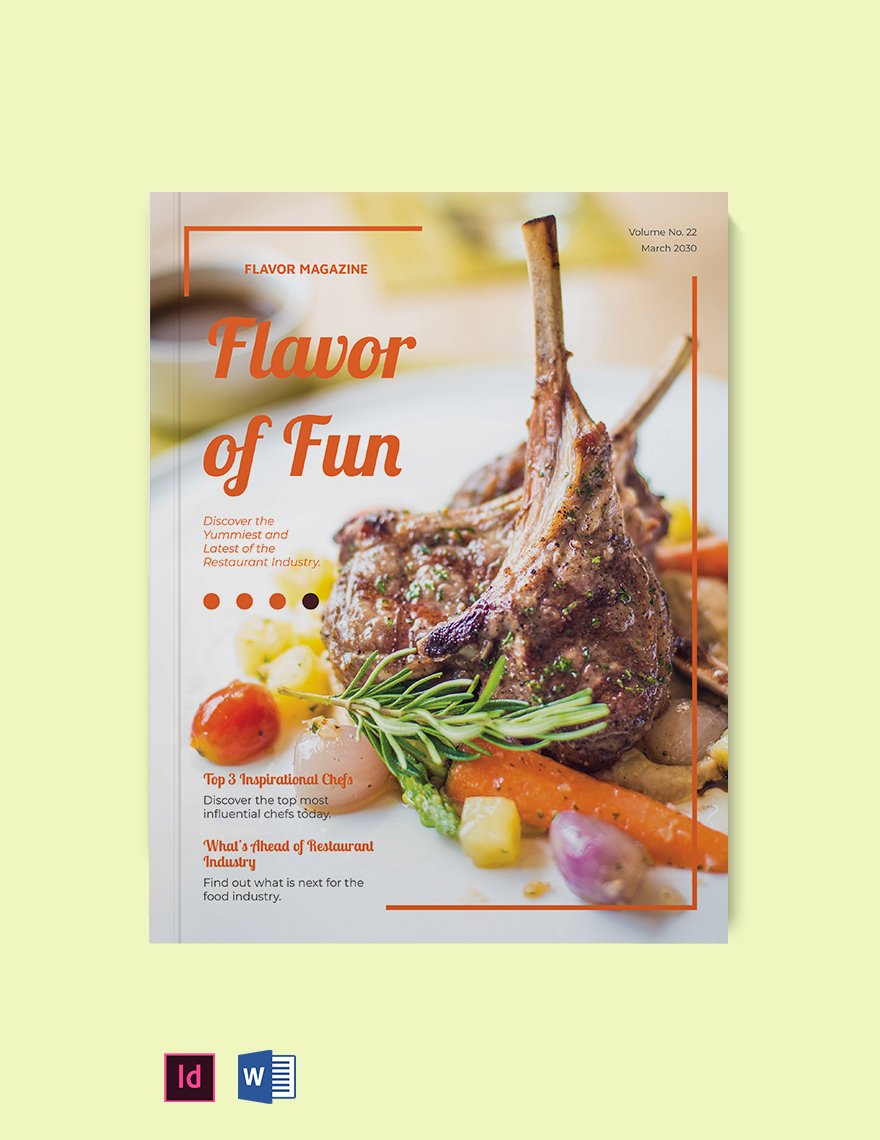 Basic Restaurant Magazine Template