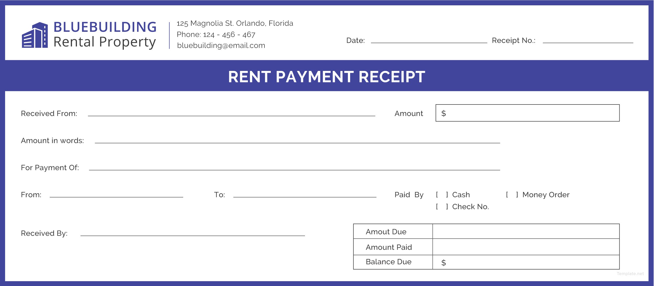 Free Rent Payment Receipt Template In Adobe Illustrator Microsoft Word Excel Apple Pages