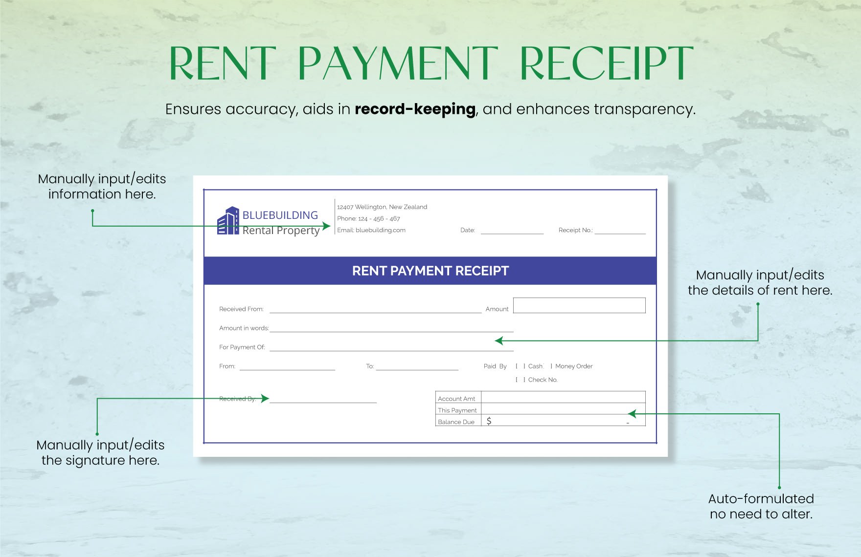 Rent Payment Receipt Template