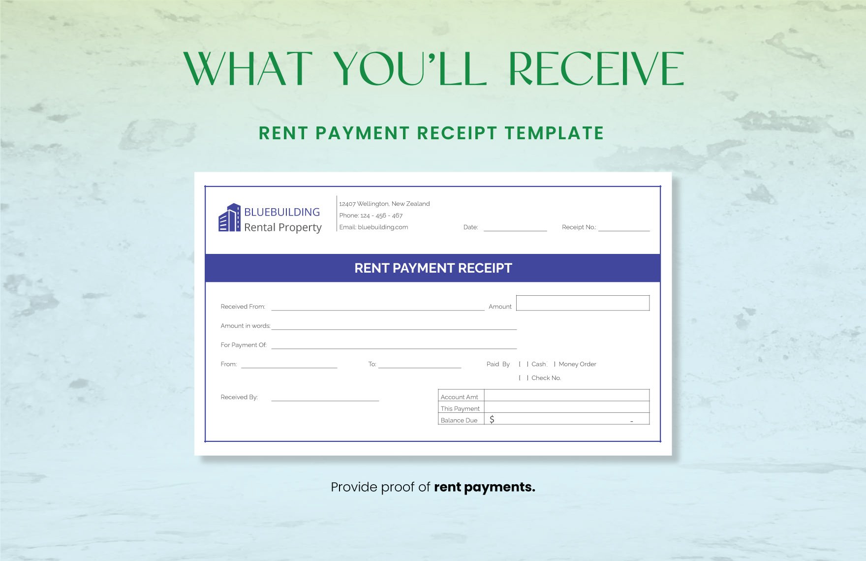 Rent Payment Receipt Template