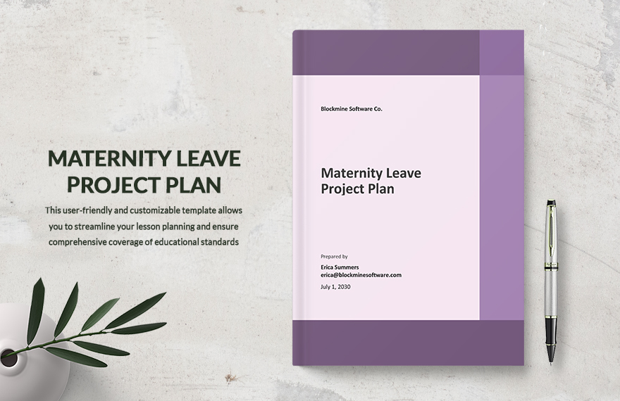 Maternity Leave Project Plan Template in PDF, Word, Pages, Google Docs - Download | Template.net