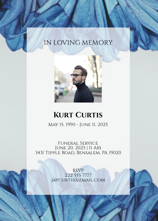 Funeral Service Card Microsoft Word | Free Download | Template.net ...