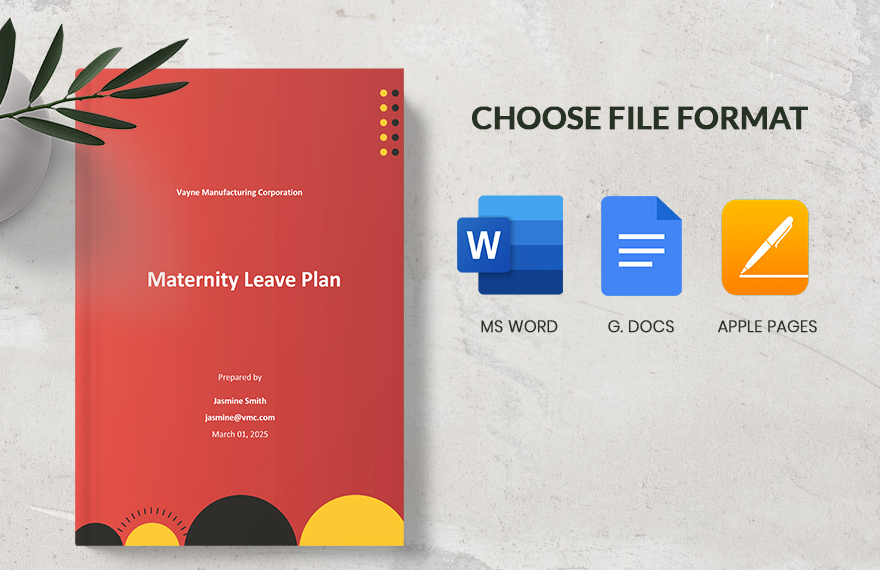 Maternity Leave Plan Template