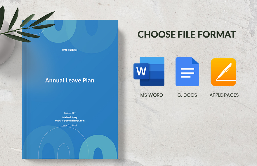 Annual Leave Plan Template