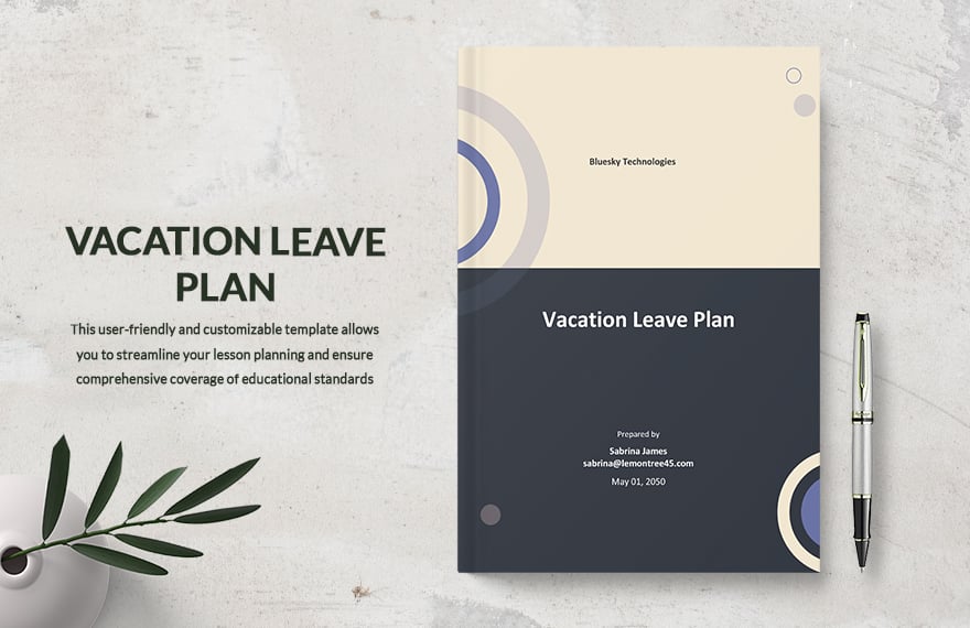 Vacation Leave Plan Template