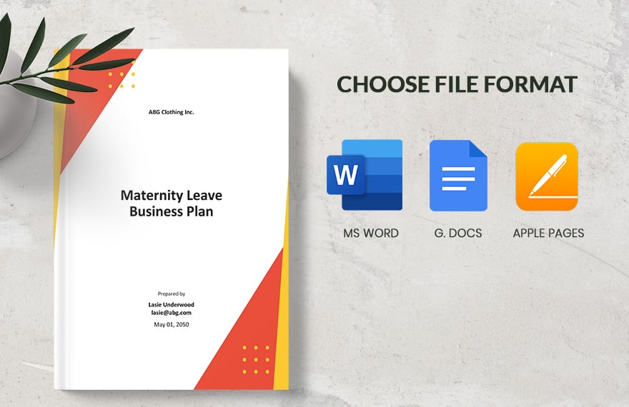 Maternity Leave Business Plan Template