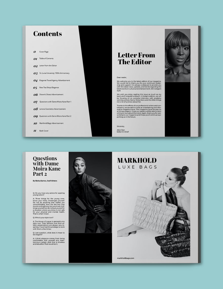 Elegant Design Magazine Template