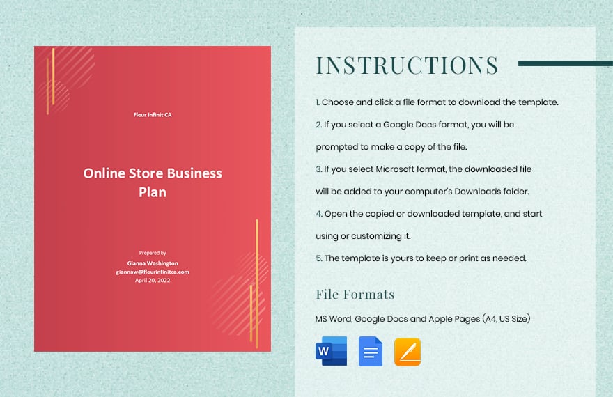 Online Store Business Plan Template
