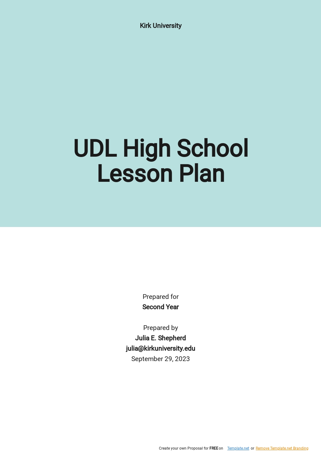 High School Weekly Lesson Plan Template - Google Docs, Word, Apple ...