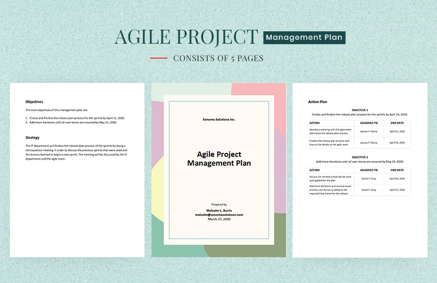 Free Agile Project Management Plan Template
