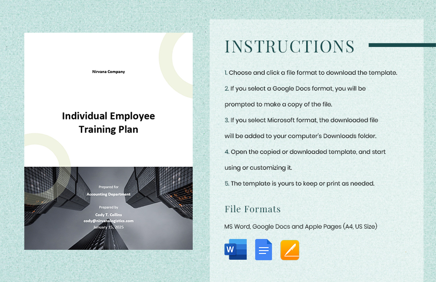 Individual Employee Training Plan Template
