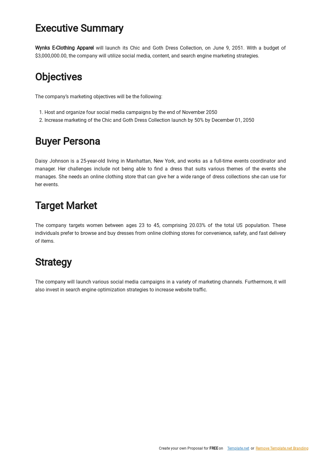 Online Store Marketing Plan Template in Google Docs, Word, Apple Pages