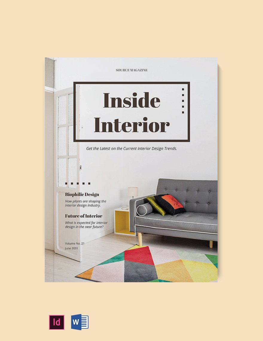 Free Minimalist Design Magazine Template