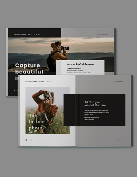 Free Blank Photography Magazine Template - InDesign, Word, PDF ...