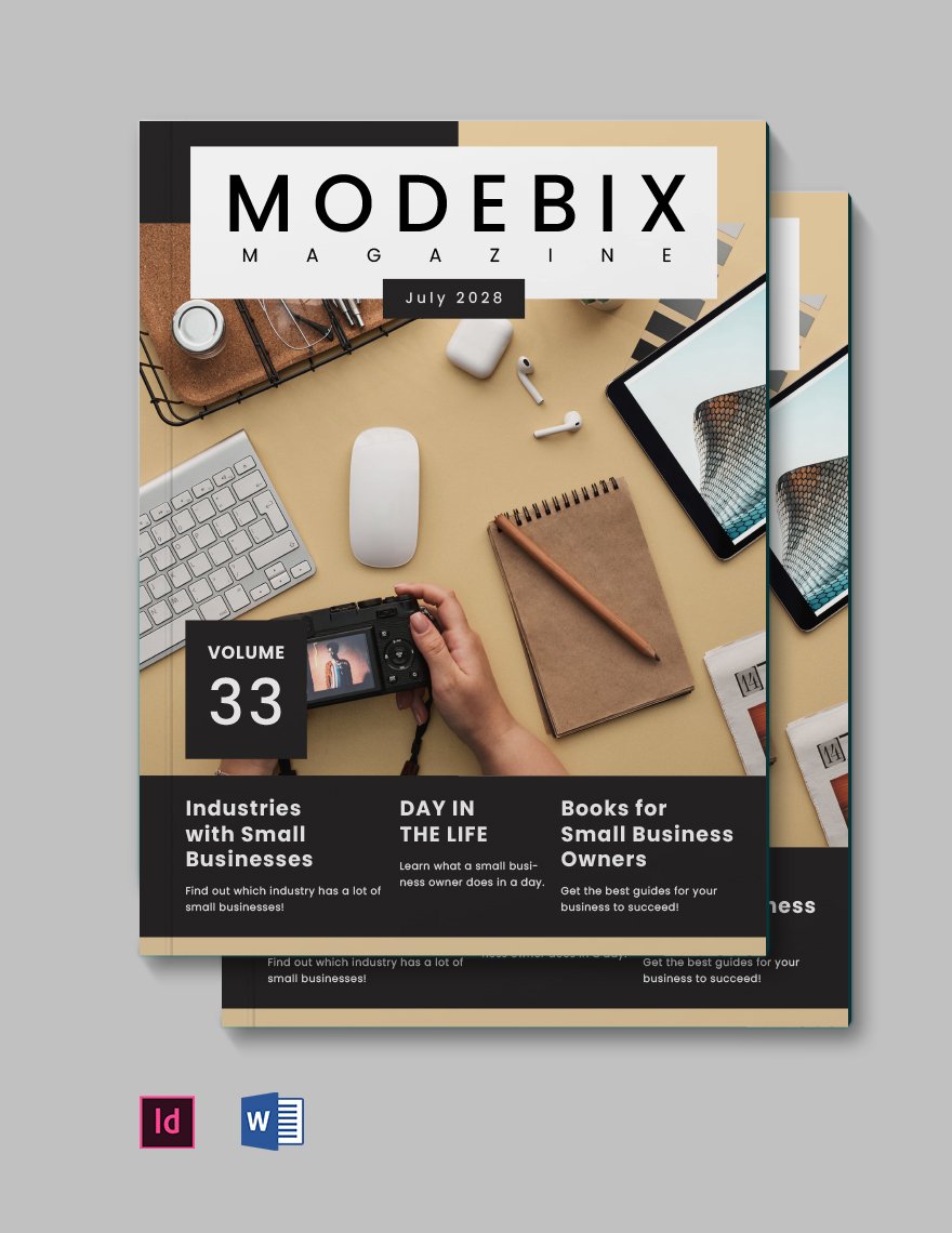 Free Modern Small Business Magazine Template