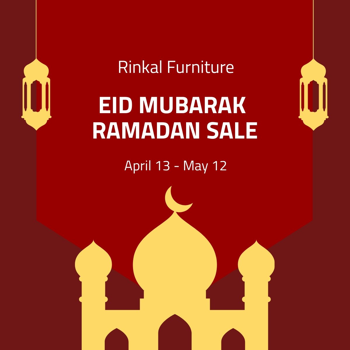 Free Ramadan Sale Linkedin Post Template