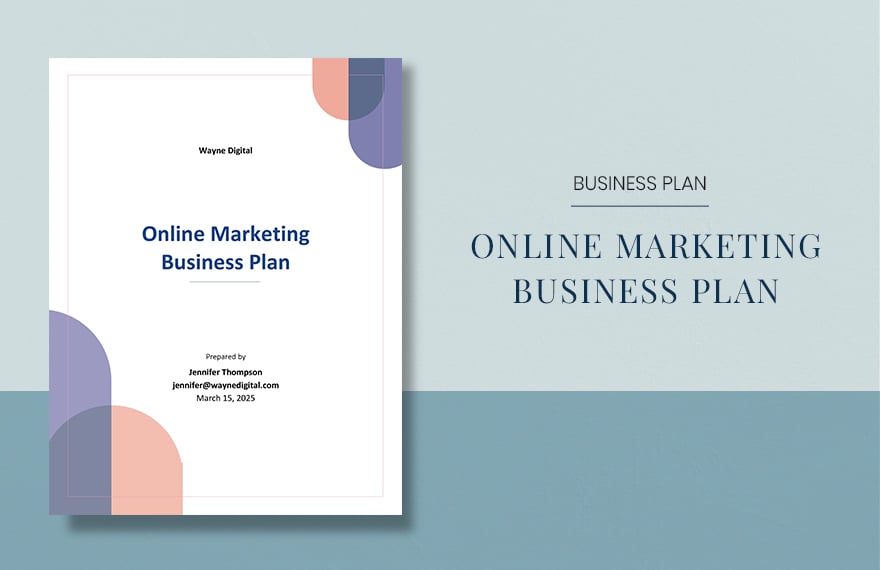 Online Marketing Business Plan Template