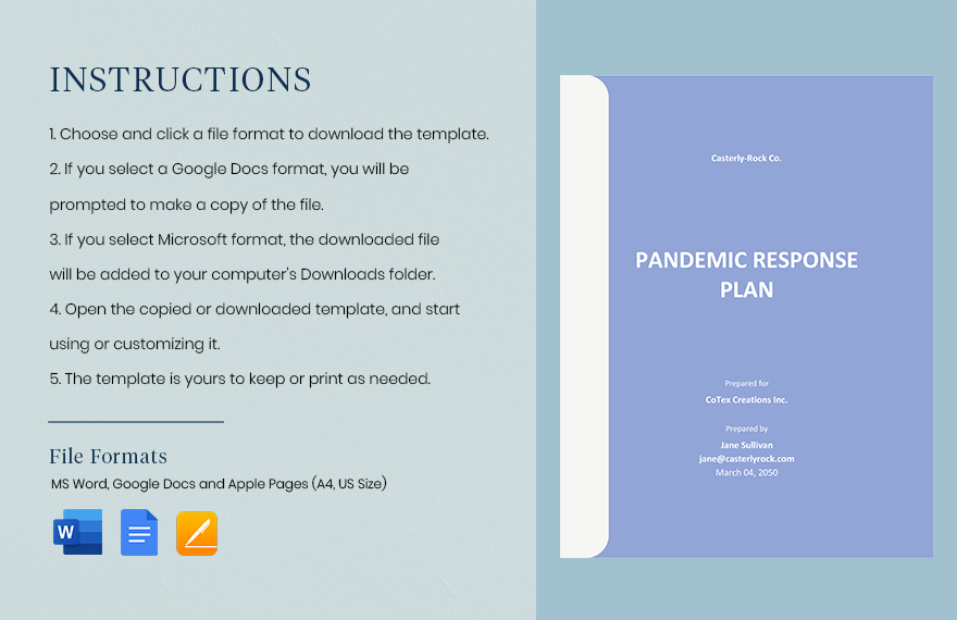 Pandemic Response Plan Template
