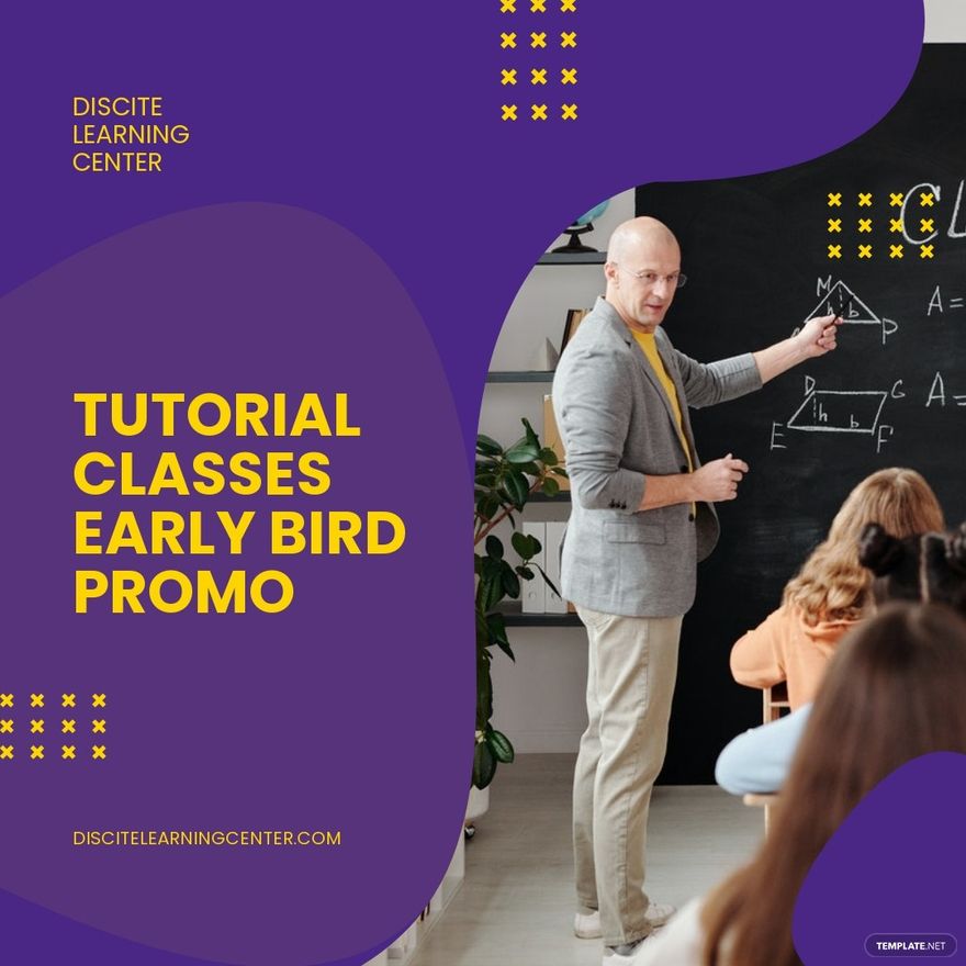 Tutoring Promo Instagram Post Template - Edit Online & Download