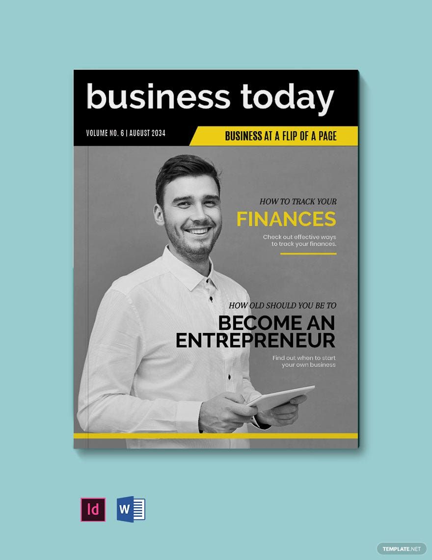 Free Blank Business Magazine Template
