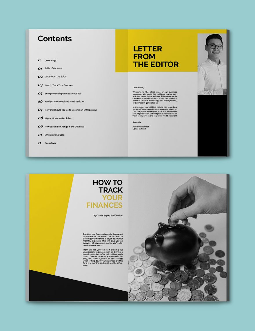 Blank Business Magazine Template Format