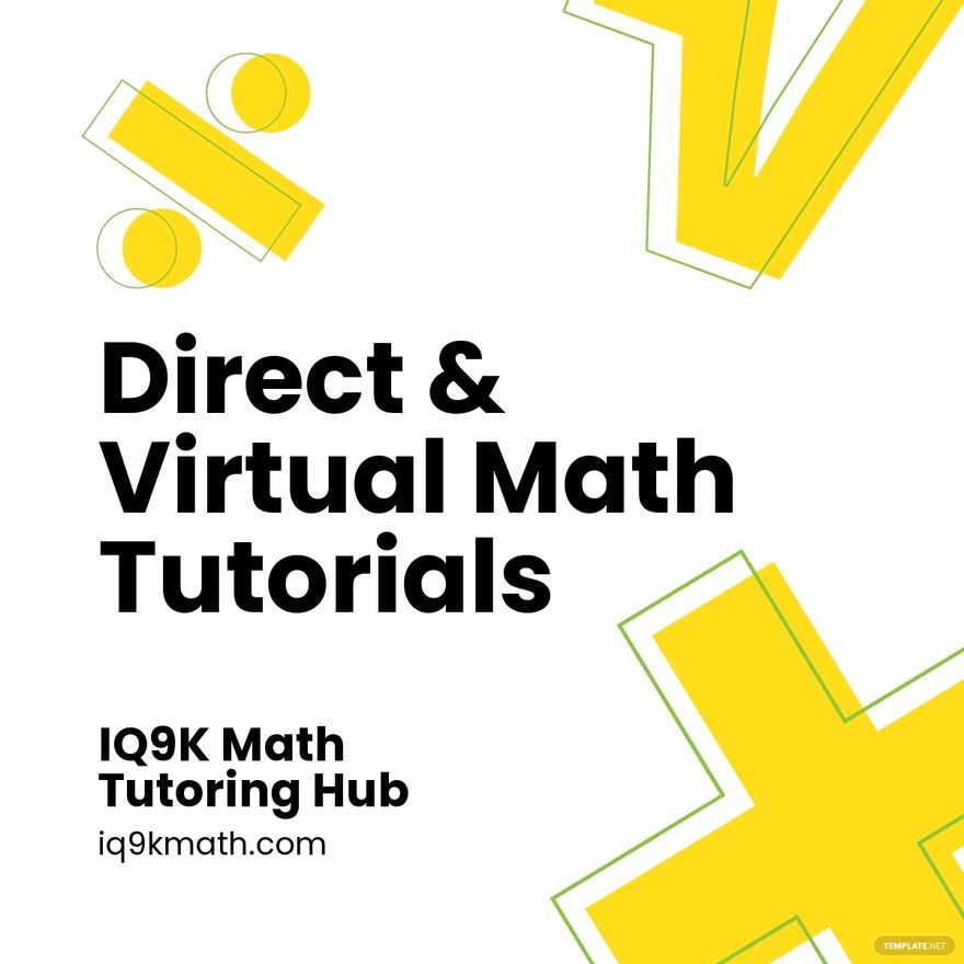 Math Tutoring Linkedin Post Template - Edit Online & Download