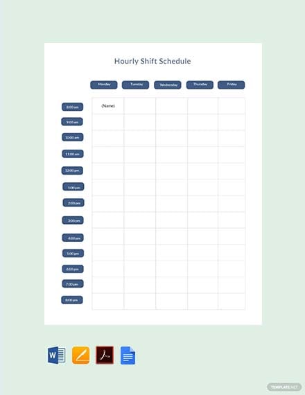 Hourly Schedule Template Printable from images.template.net