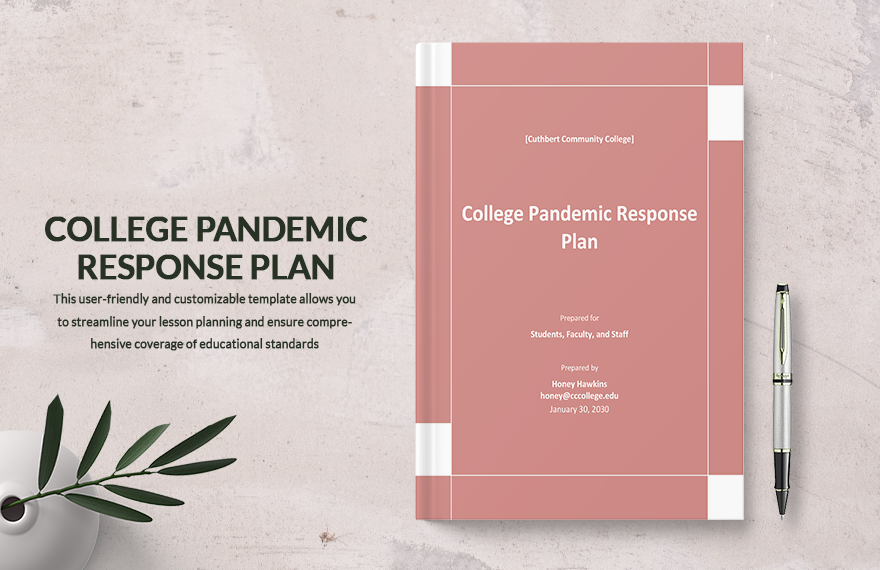College Pandemic Response Plan Template