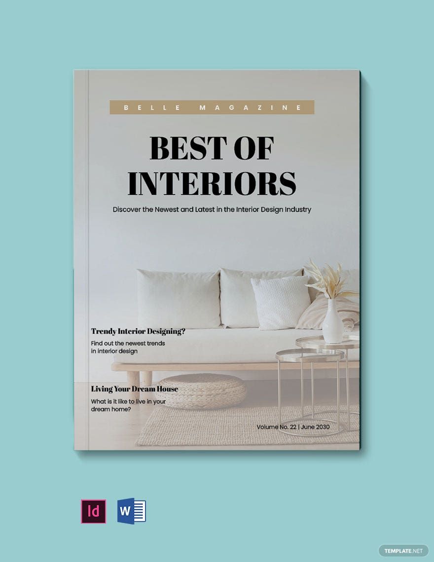 Blank Interior Design Magazine Template