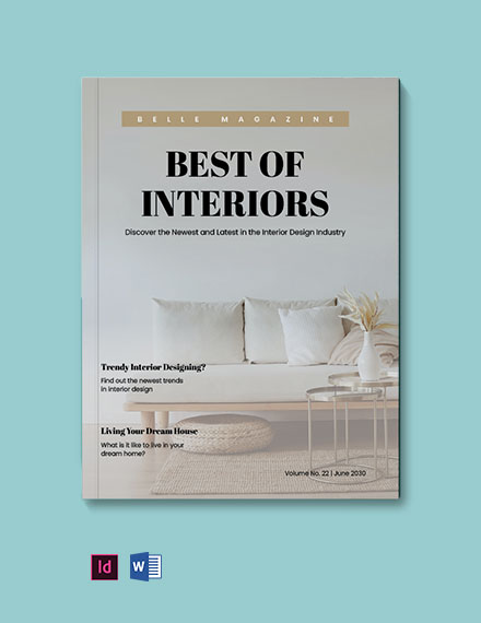 Minimalist Interior Design Magazine Template - InDesign, Word, PDF