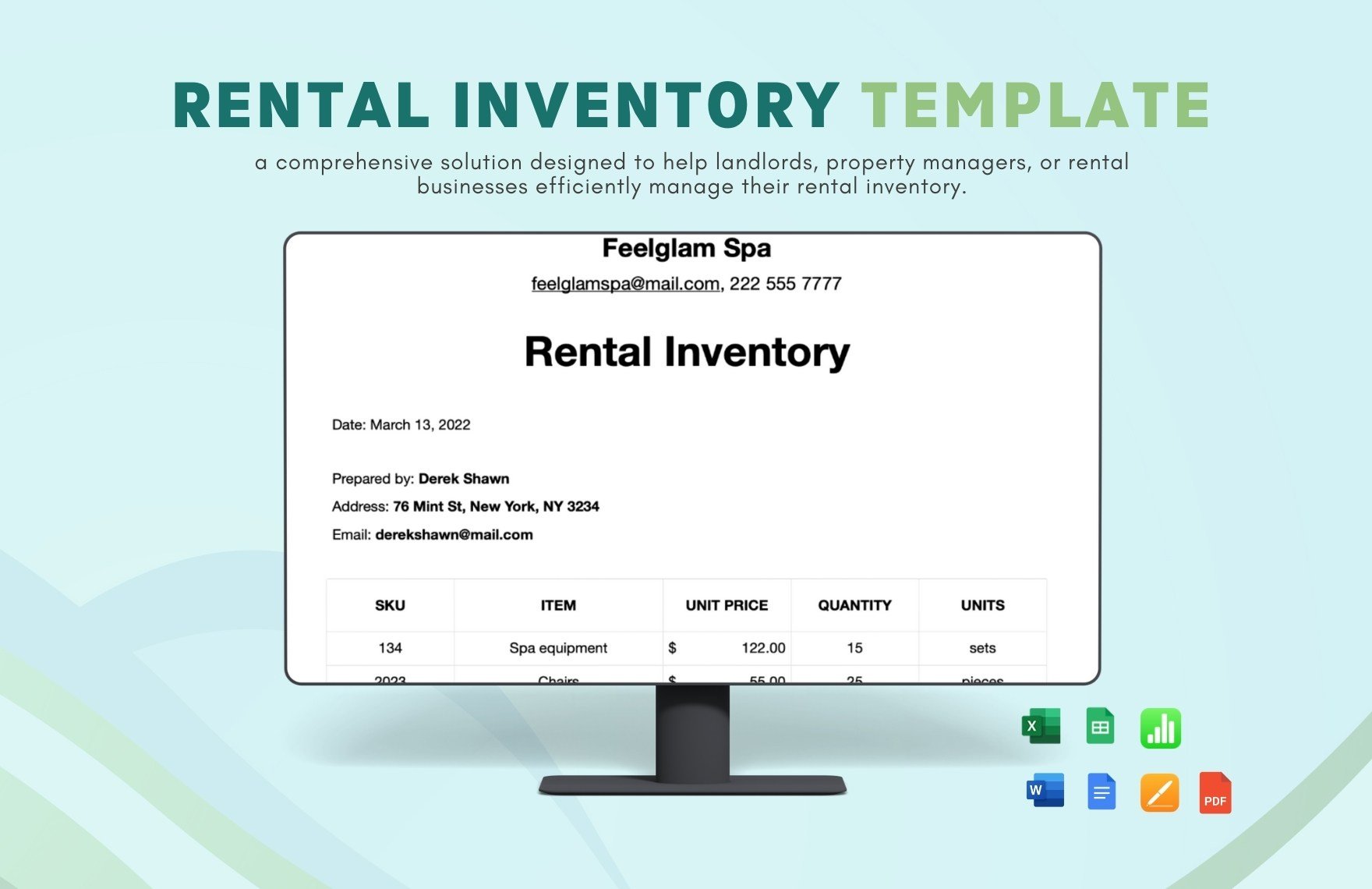 Rental Inventory Template