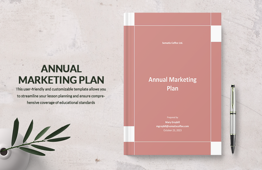 Simple Annual Marketing Plan Template in Word, PDF, Google Docs, Pages - Download | Template.net