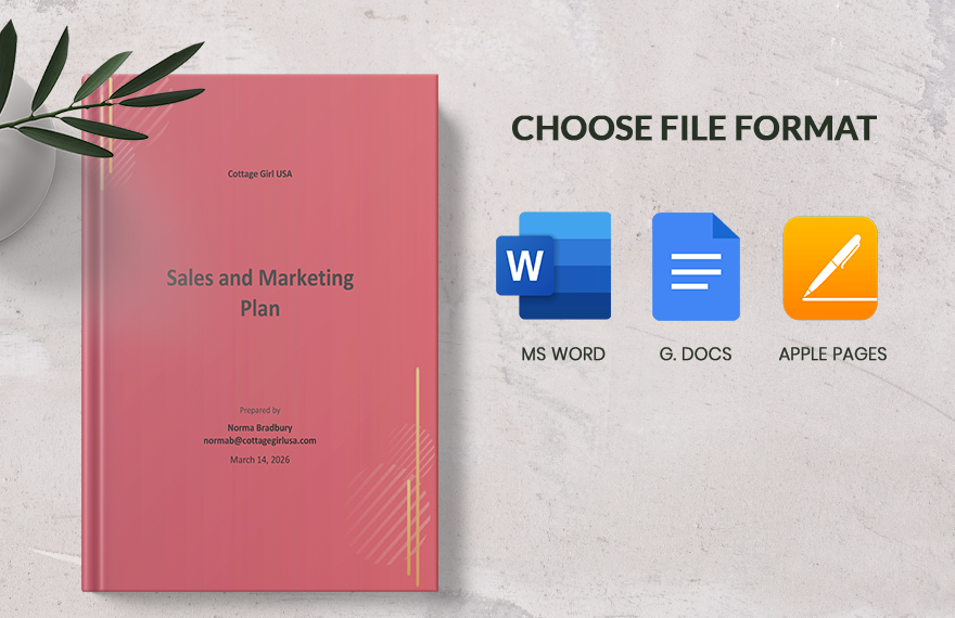 Simple Sales And Marketing Plan Template