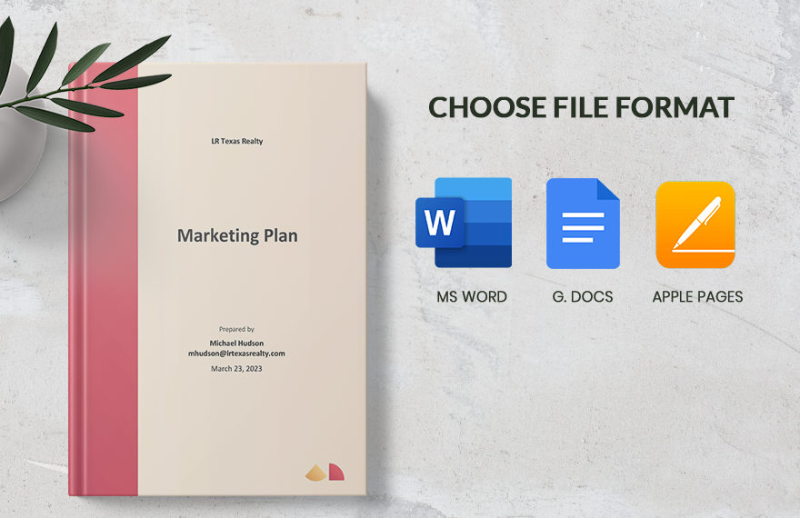 Simple One Page Marketing Plan Template