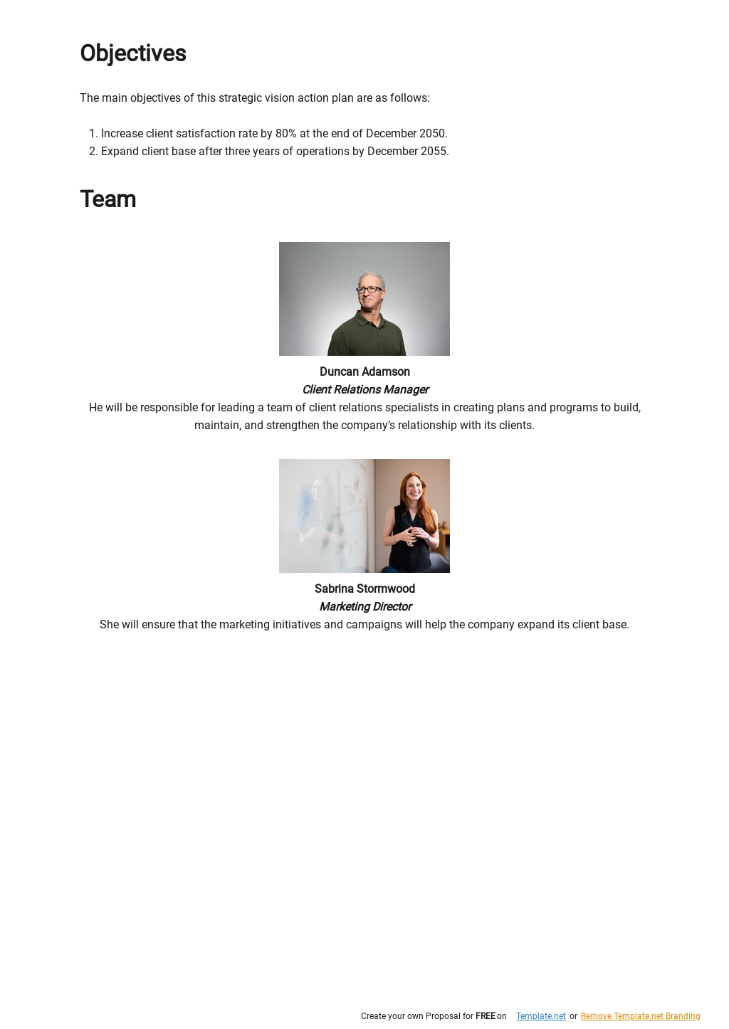 Strategic Vision Action Plan Template in Google Docs, Word, Apple Pages