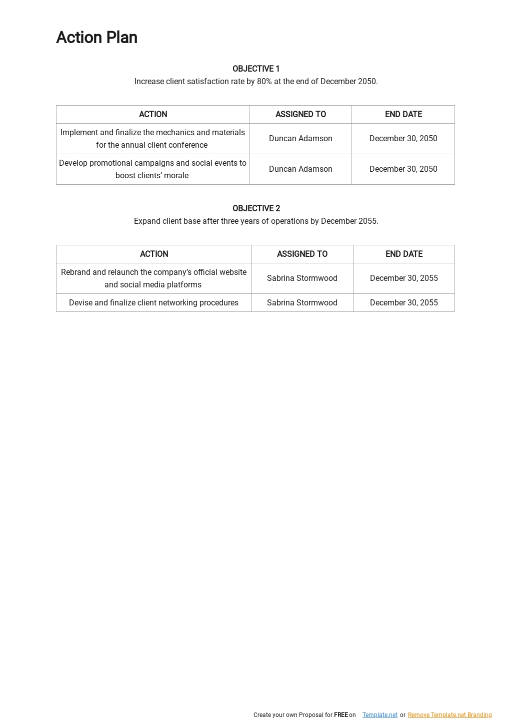 Strategic Vision Action Plan Template in Google Docs, Word, Apple Pages