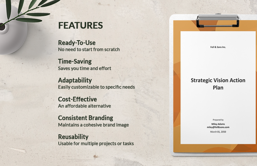 Strategic Vision Action Plan Template