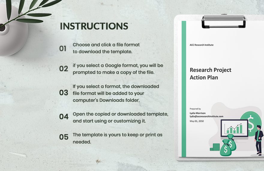 Research Project Action Plan Template