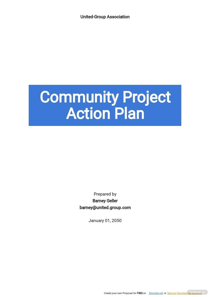 Community Project Action Plan Template