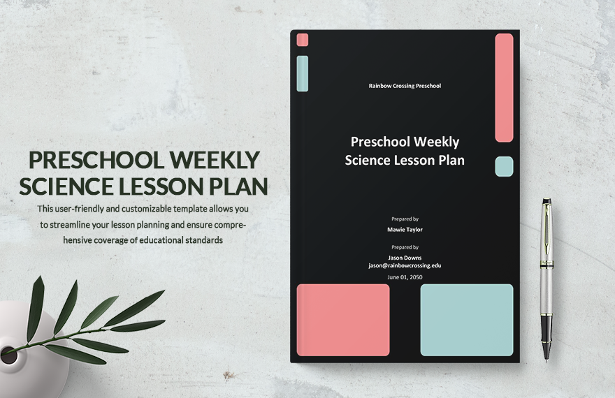 Preschool Weekly Science Lesson Plan Template