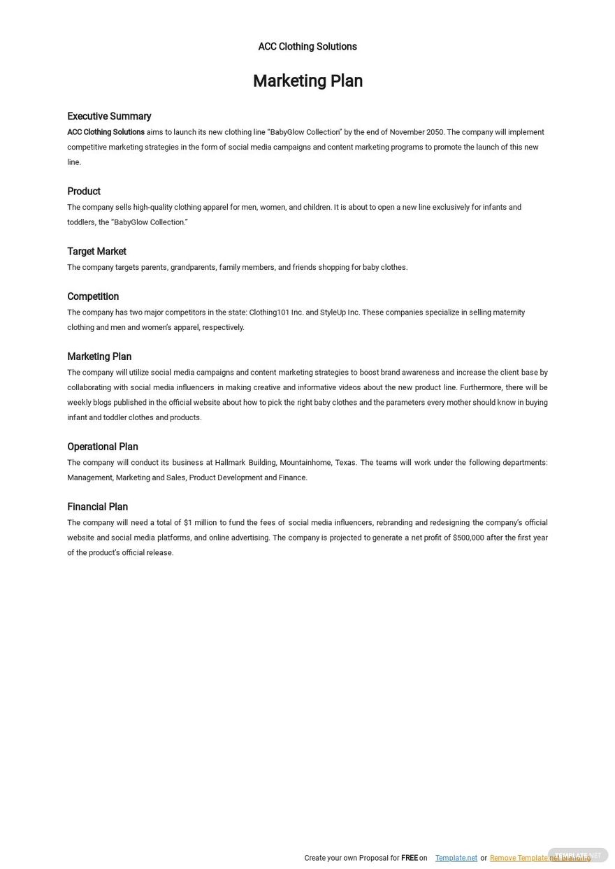 Marketing Proposal Template Google Docs