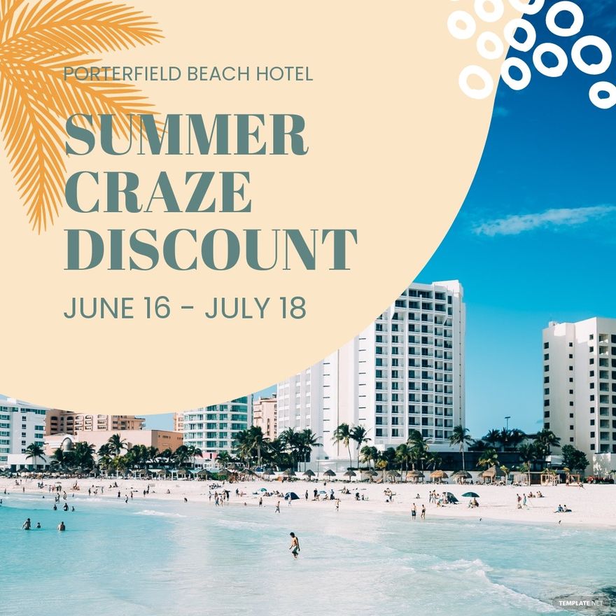 Free Summer Discount Instagram Post Template