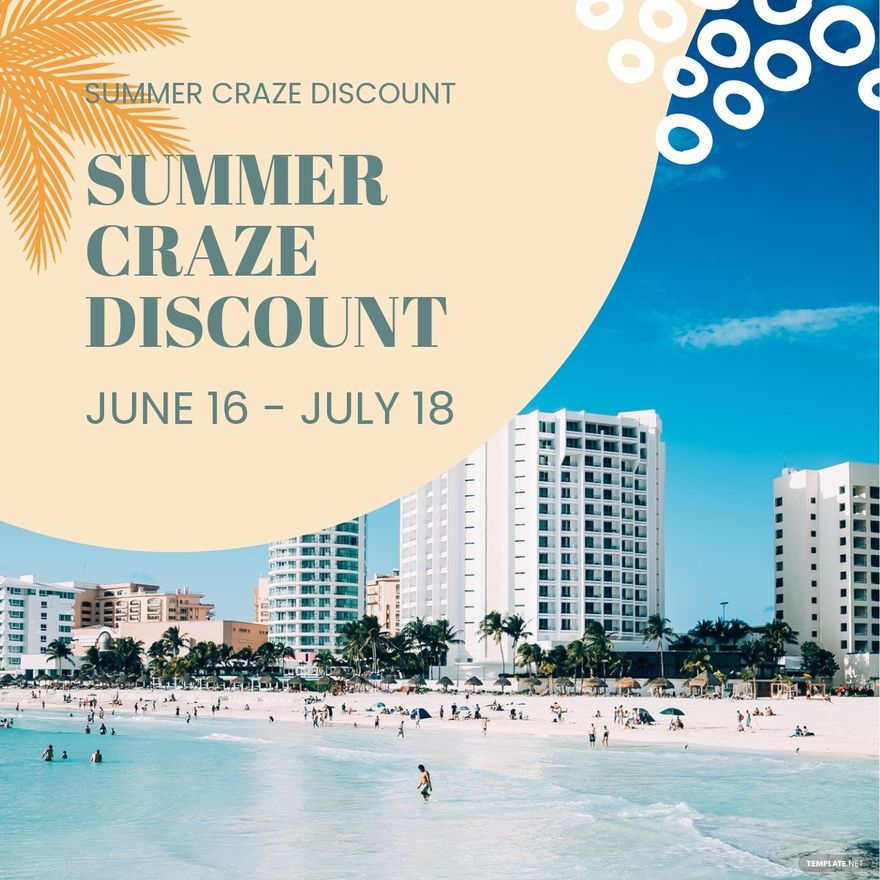 Free Summer Discount Linkedin Post Template