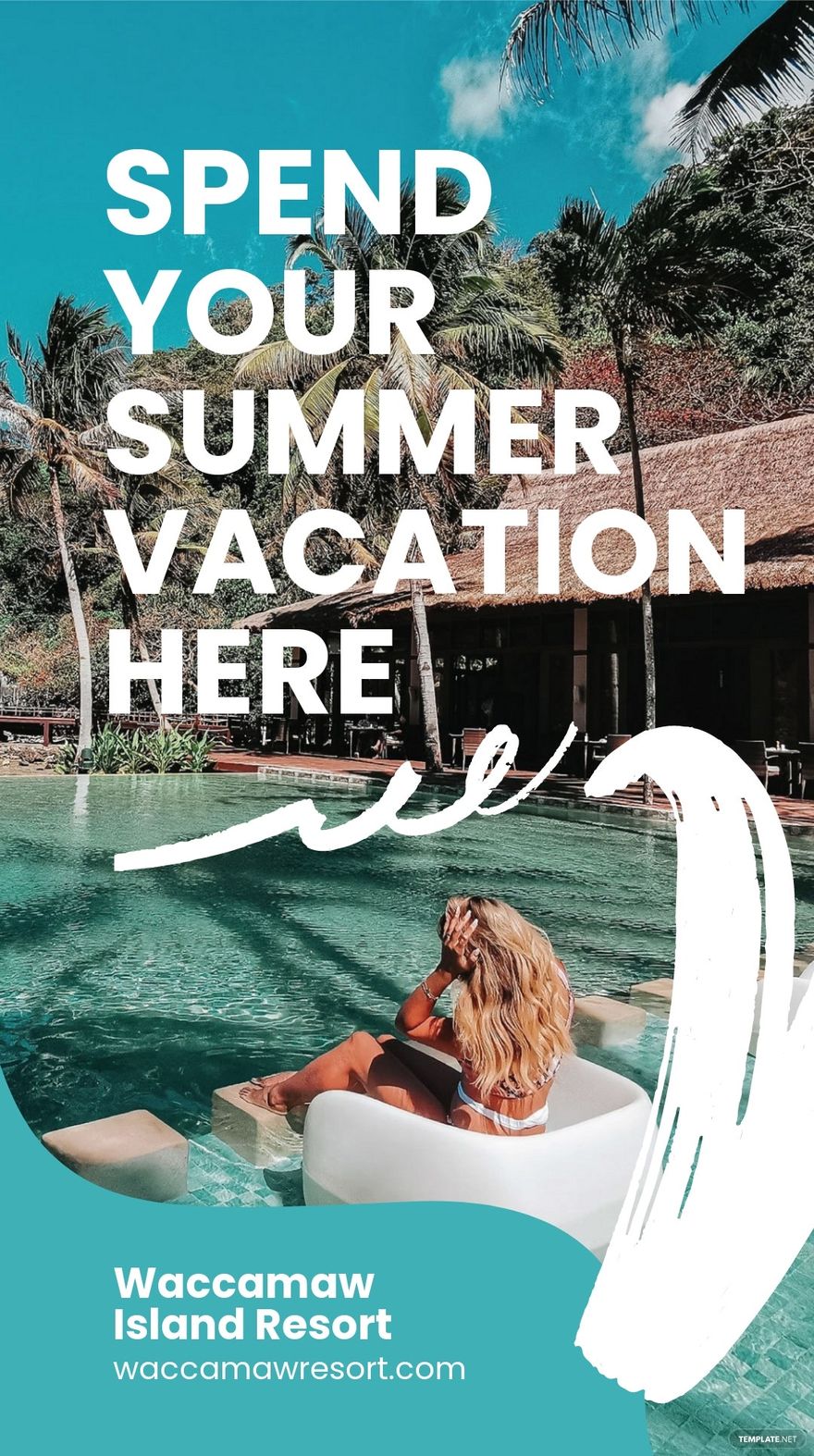 Summer Vacation Whatsapp Post Template