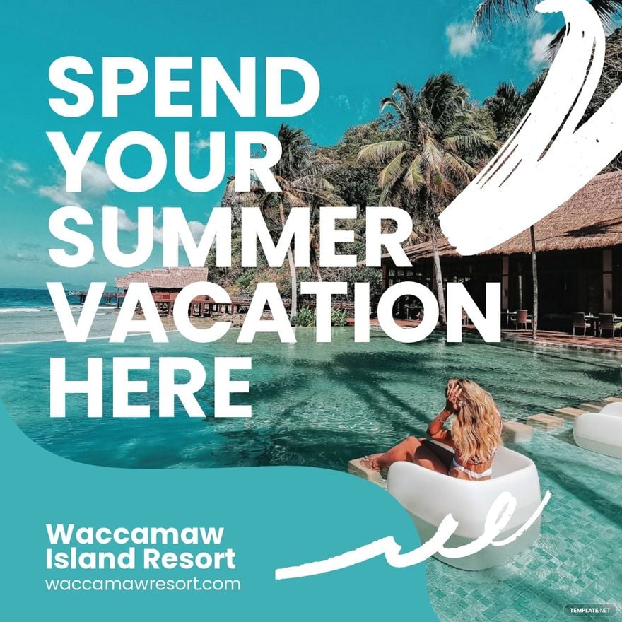 Summer Vacation Linkedin Post Template