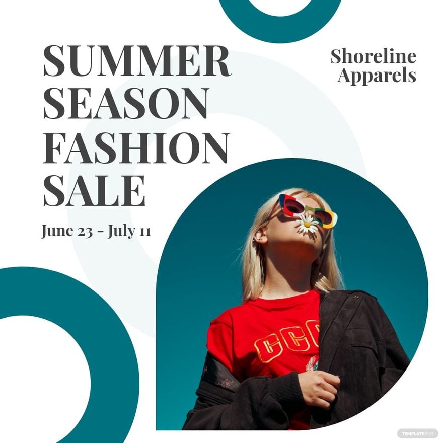Summer Fashion Sale Instagram Post Template