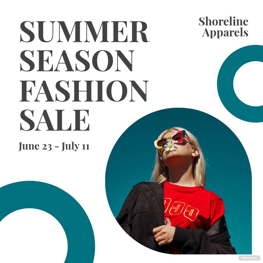 Summer Fashion Sale Linkedin Post Template